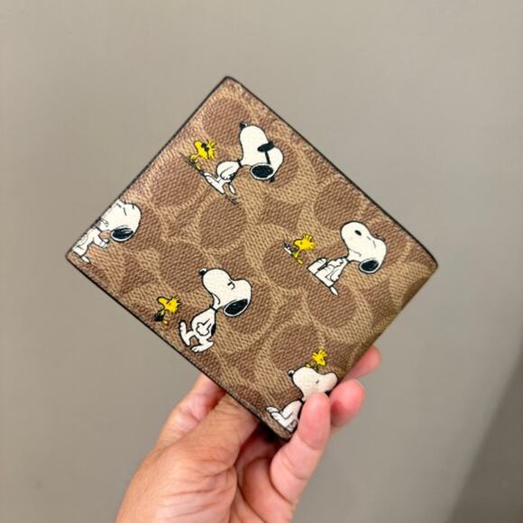 Coach X Peanuts 3 In 1 Wallet In Signature Canvas With Snoopy Print CBK56 - Picture 3 of 9